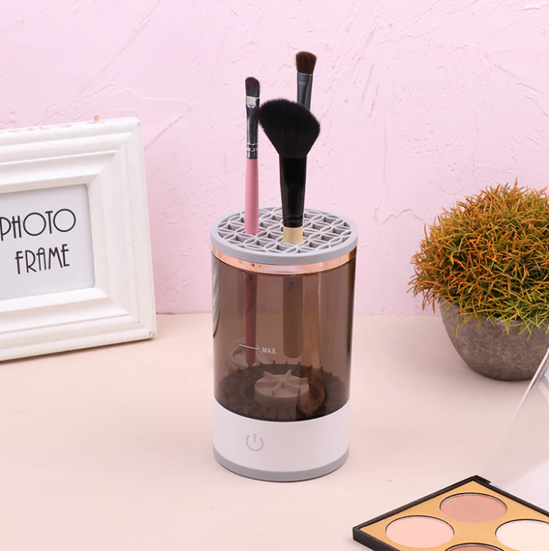 Electric Makeup Brush Cleaner in use